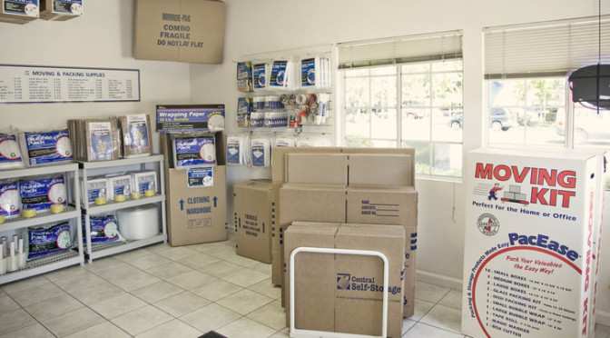 Packing and moving supplies at Central Self Storage in Fairfield, CA.