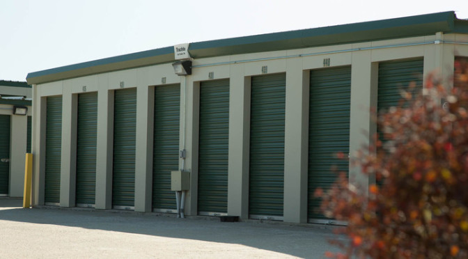 Drive-up access storage units at Central Self Storage in Kansas City, MO.